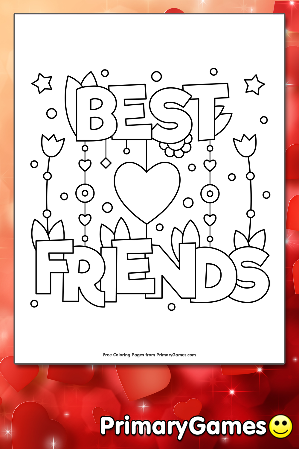 Best friends coloring page â free printable pdf from