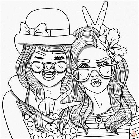 Printable and free bff coloring pages for kids