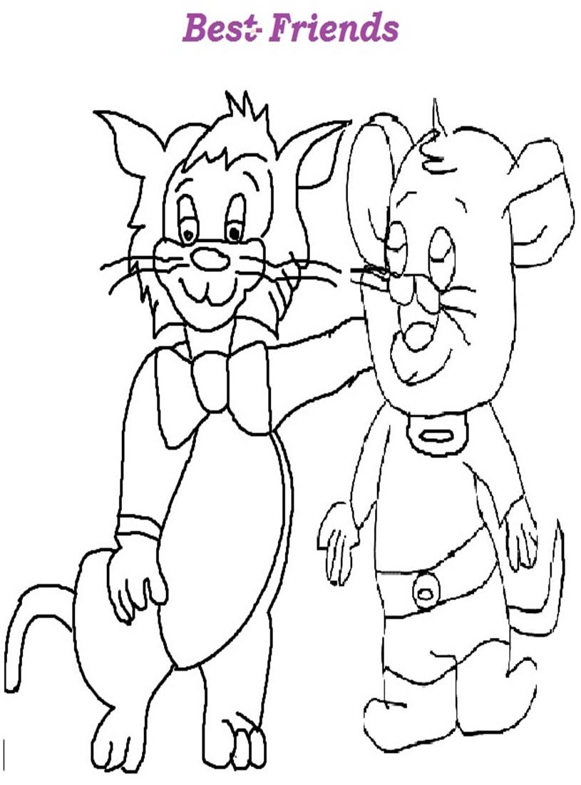 Friendship day printable coloring page for kids