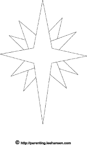 Christmas coloring page star of bethlehem moravian star