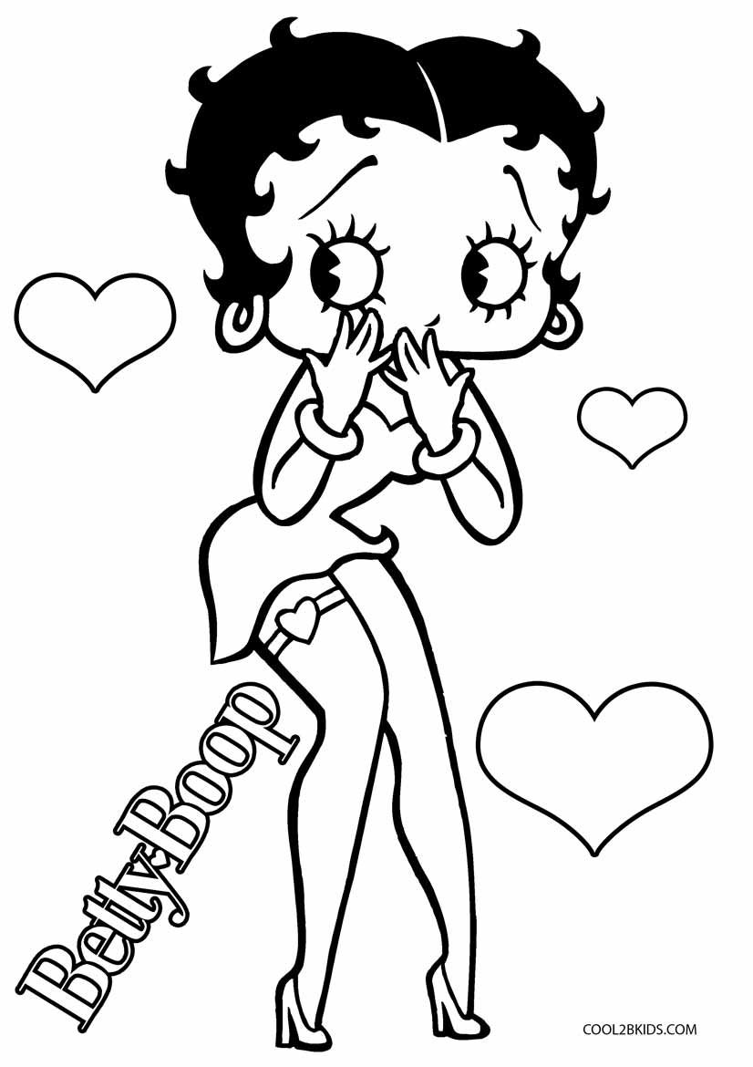 Betty boop coloring pages free printable betty boop coloring pages for kids coolbkids