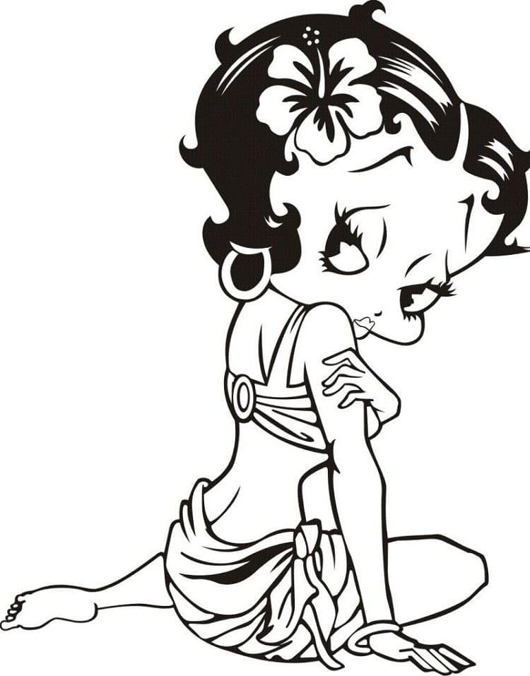 Betty boop image coloring page