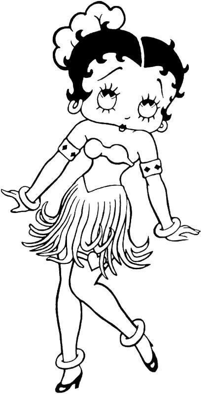 Betty boop coloring pages for kids