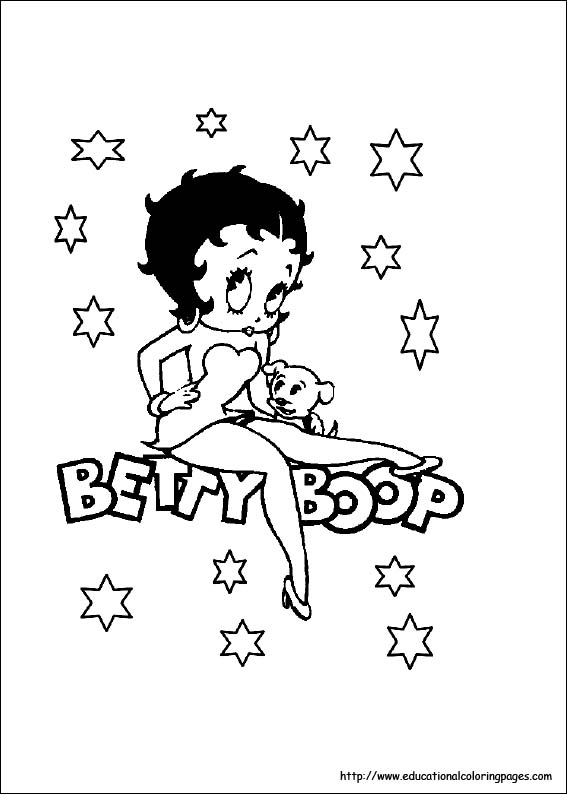 Betty boop coloring pages free for kids