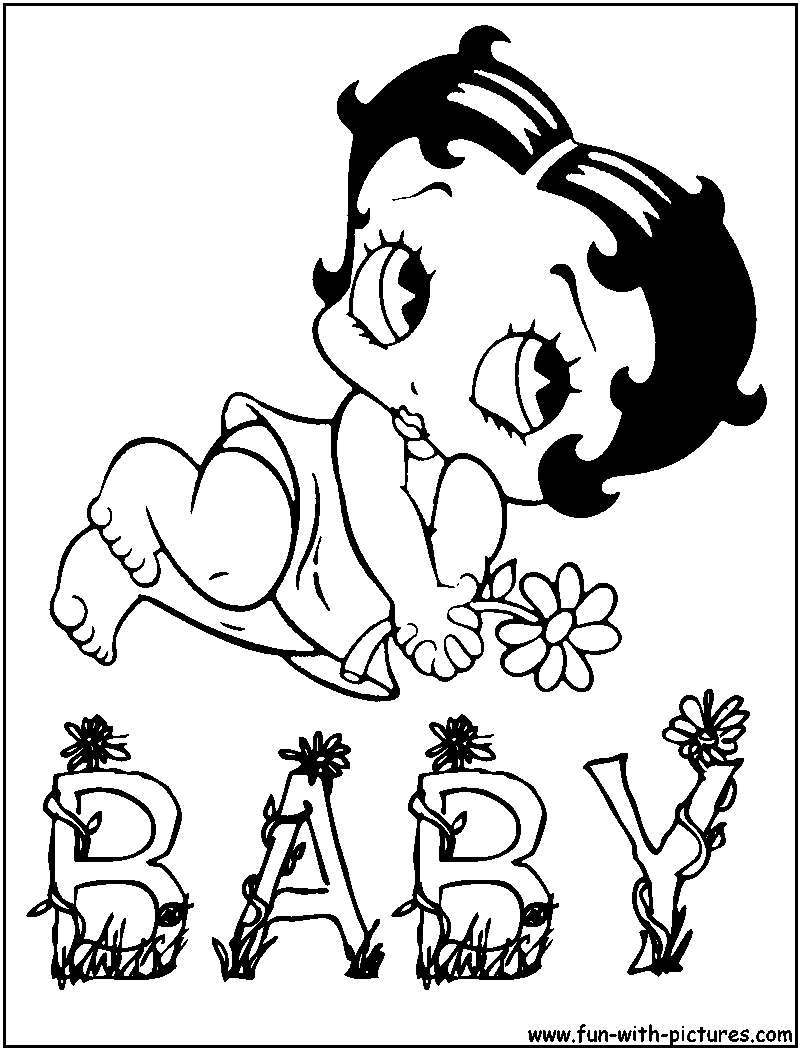 Baby boop coloring page