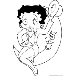 Betty boop coloring pages for kids printable free download