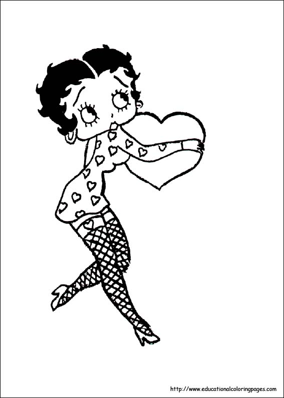 Betty boop coloring pages free for kids