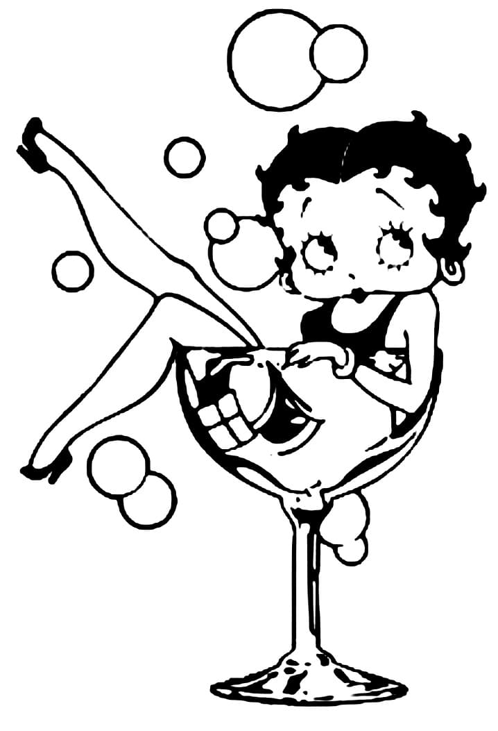 Free betty boop coloring page