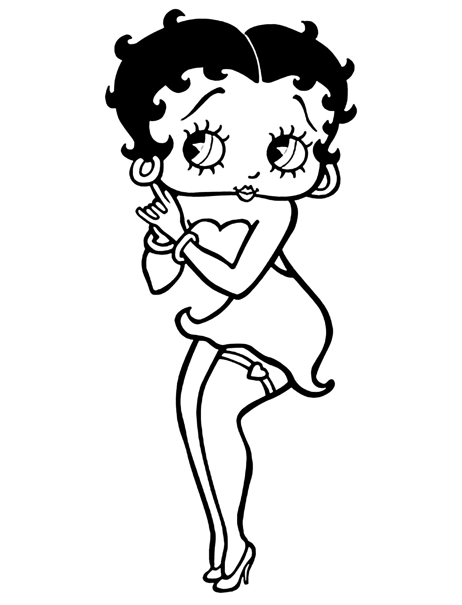 Betty boop coloring pages to print