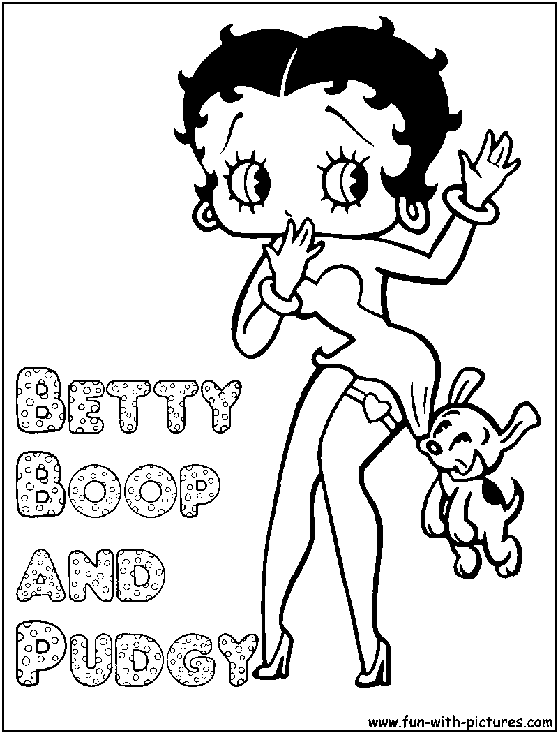 Betty boop pudgy coloring page