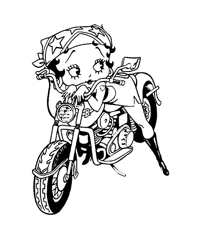 Free printable betty boop coloring pages for kids betty boop tattoos biker betty boop betty boop