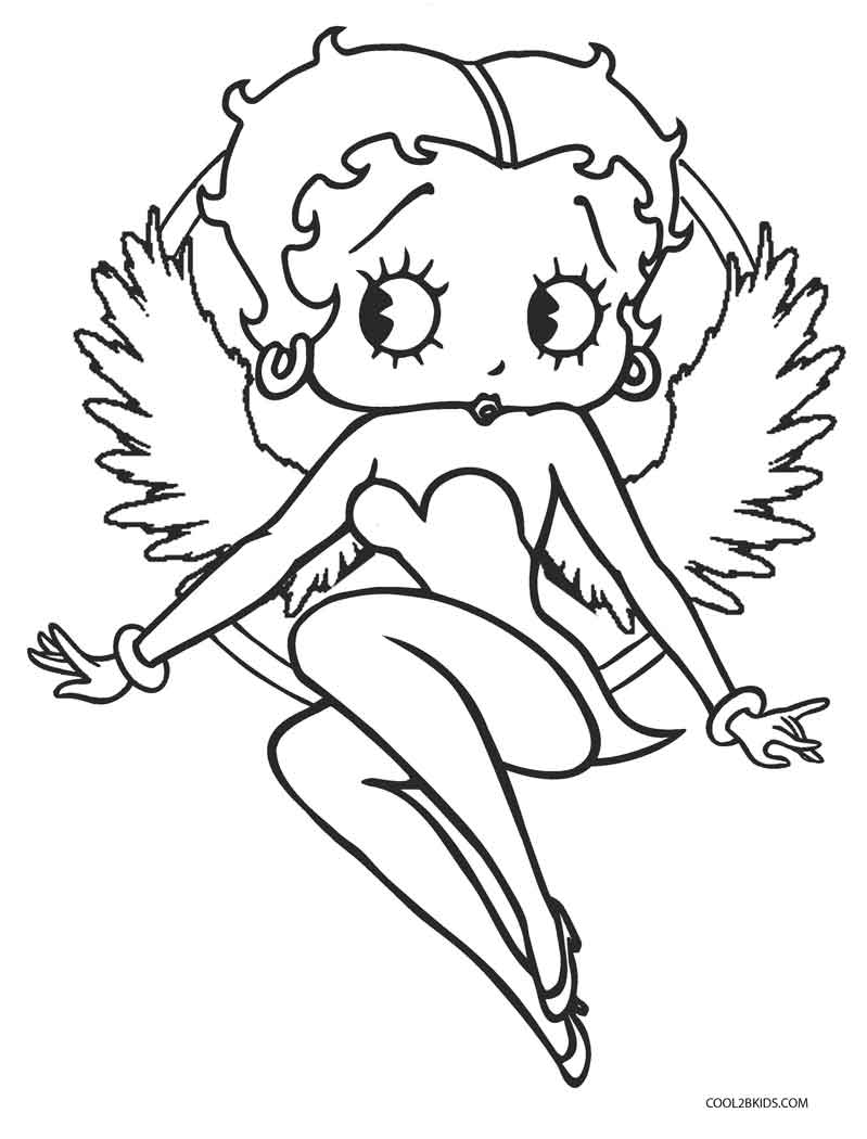 Free printable betty boop coloring pages for kids