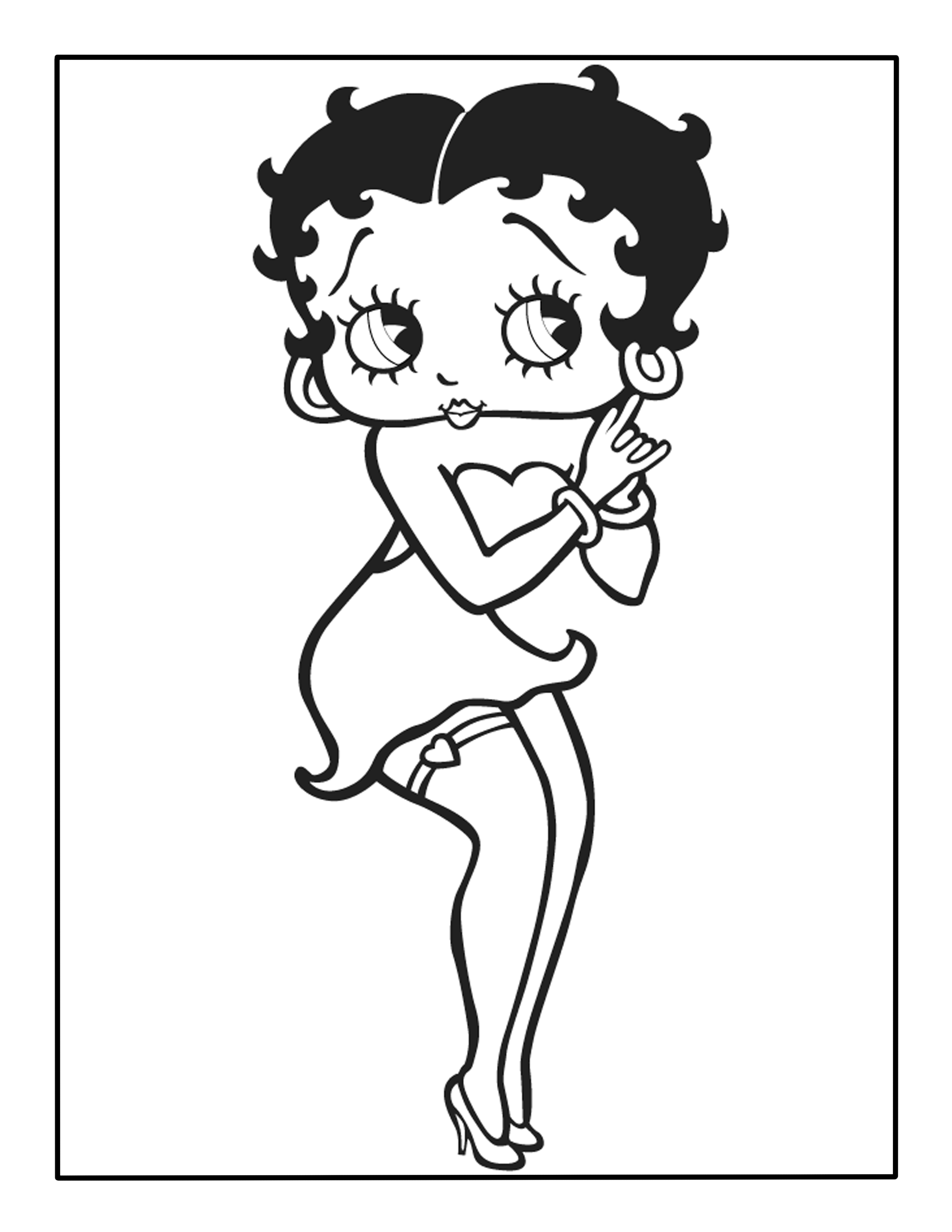 Betty boop coloring page â kimmi the clown