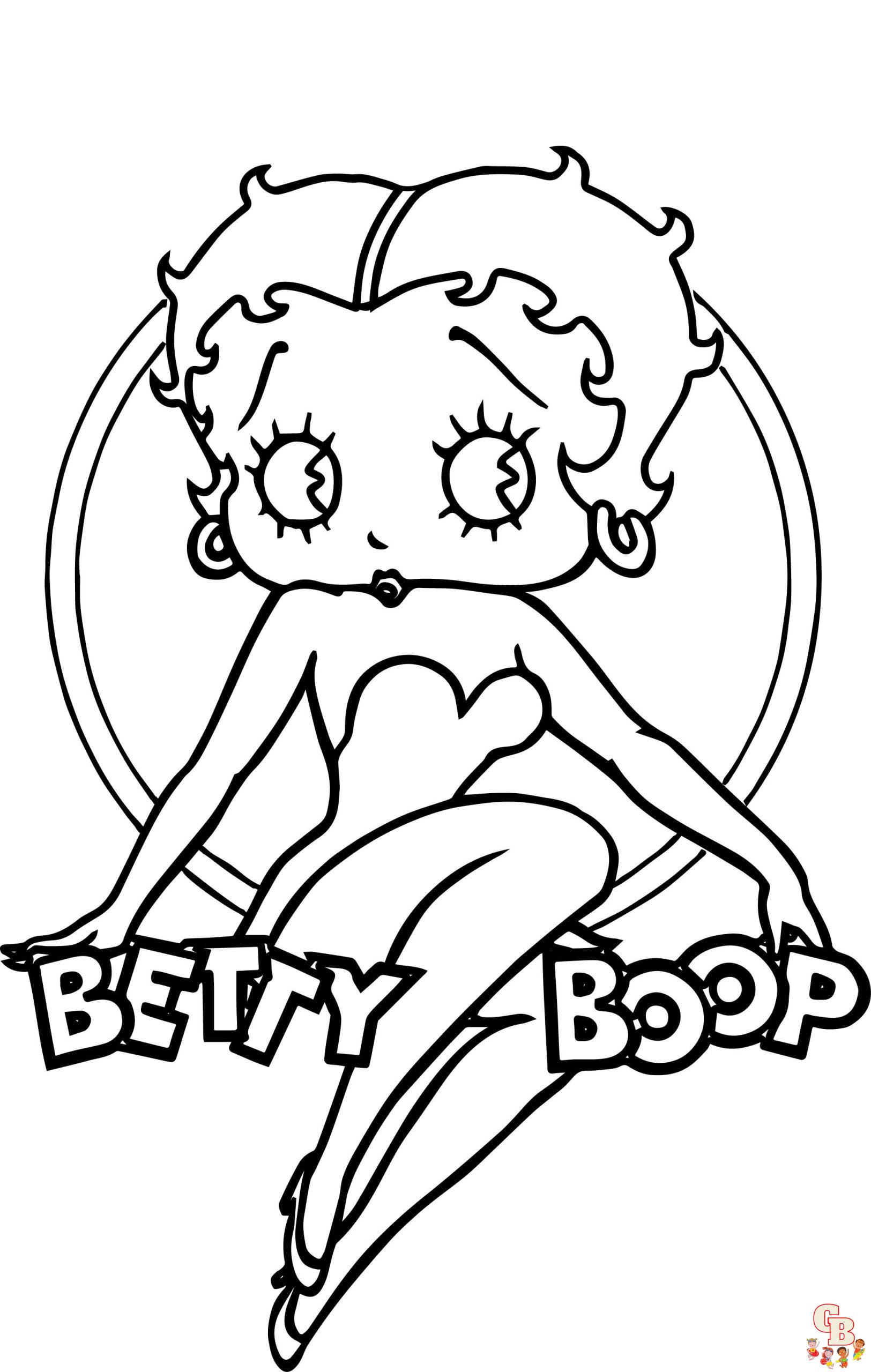 Free printable betty boop coloring pages