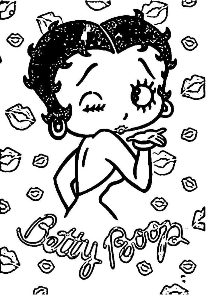 Betty boop coloring book to print and online