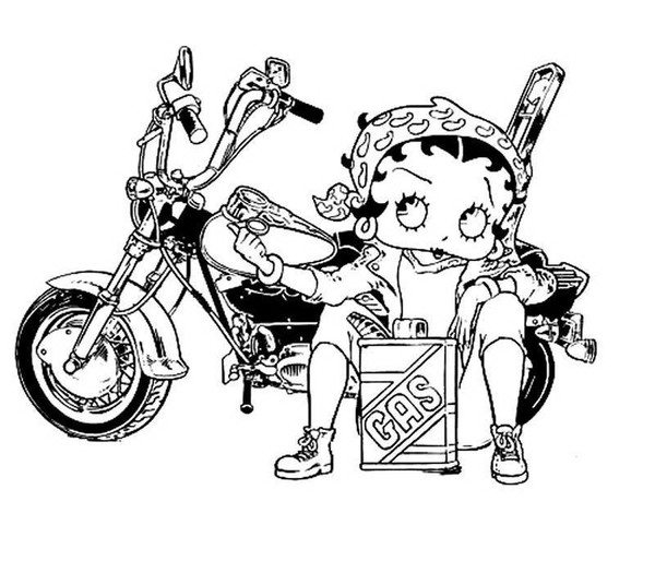 Betty boop coloring pages for kids