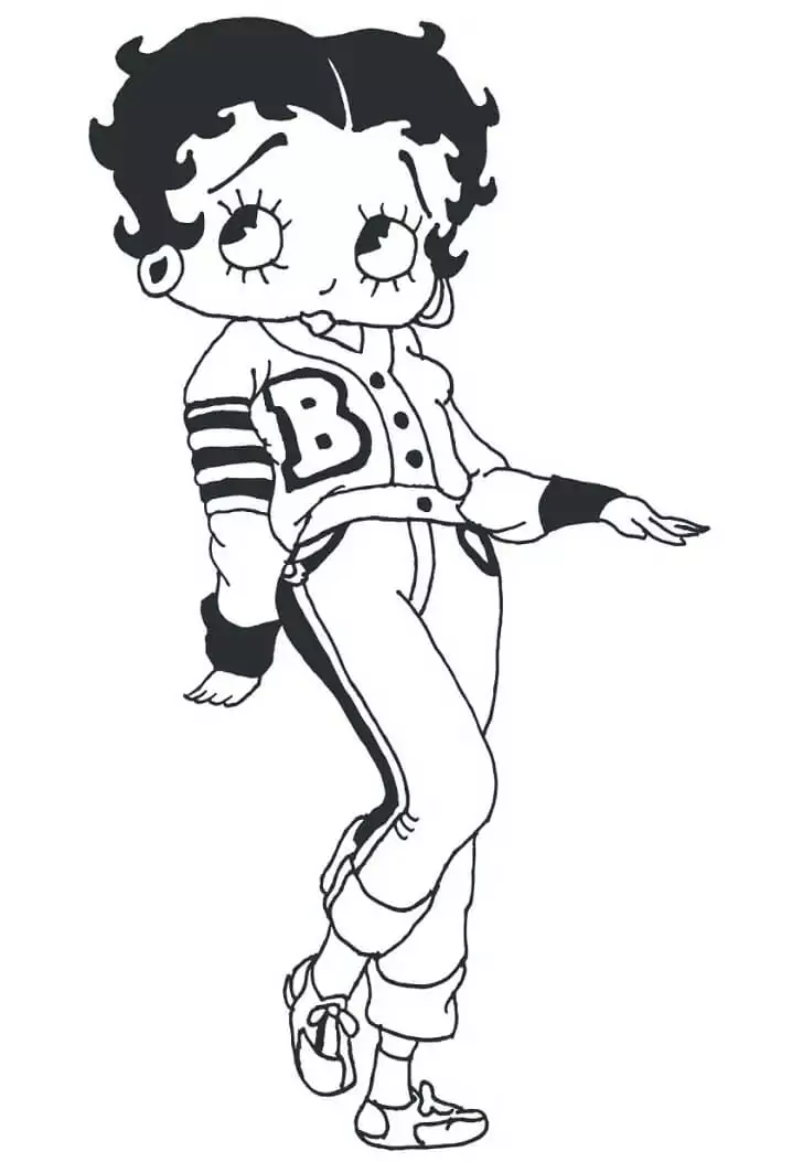 Cool betty boop coloring page