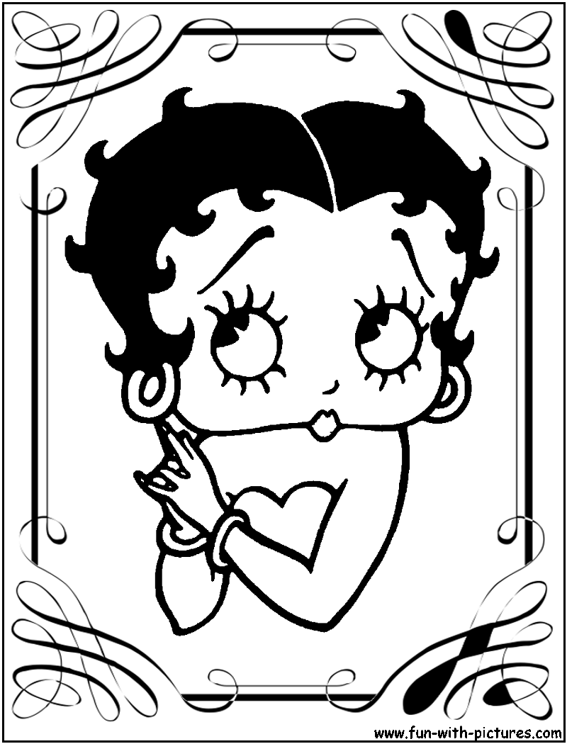 Betty boop coloring page