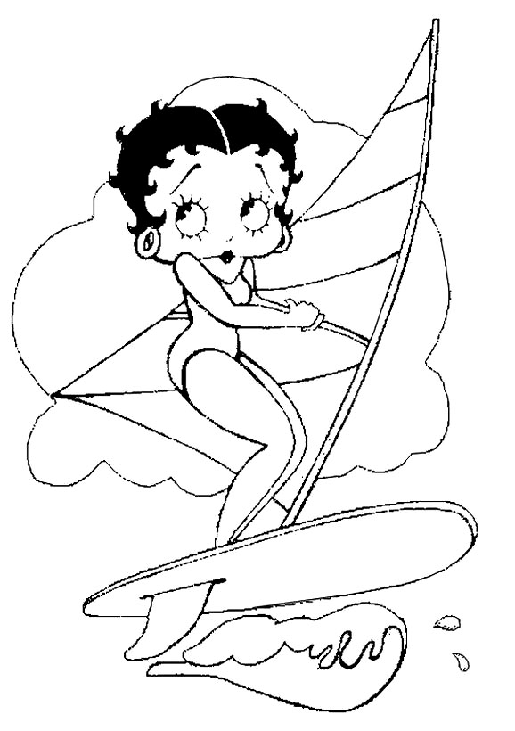 Free printable betty boop coloring pages for kids