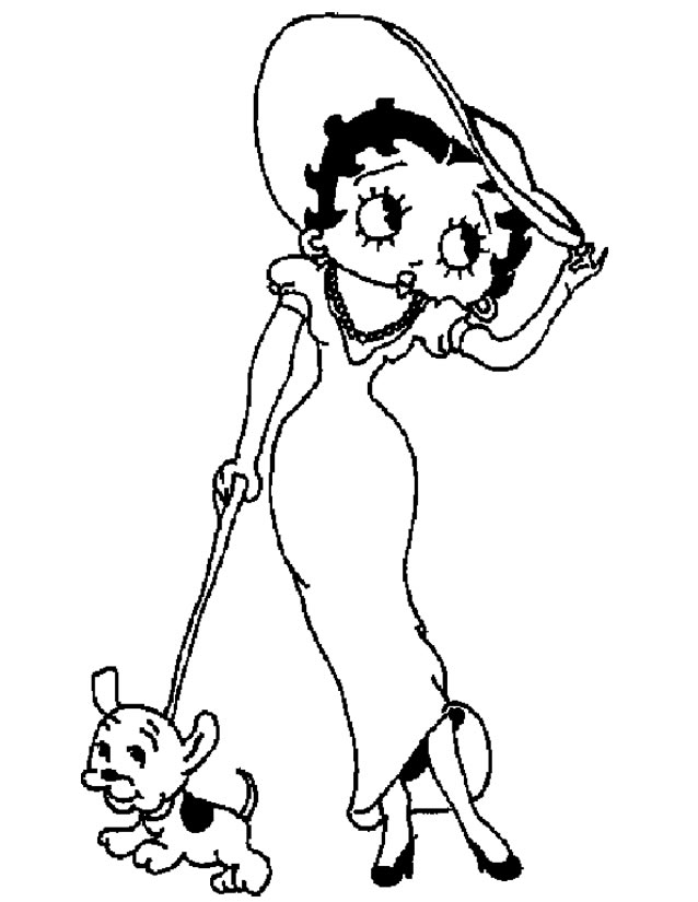 Coloring page betty boop cartoons â printable coloring pages