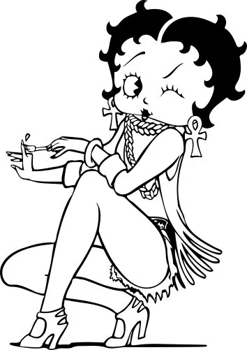 Betty boop hippy x vinyl decal sticker car wall art laptop most surfaces