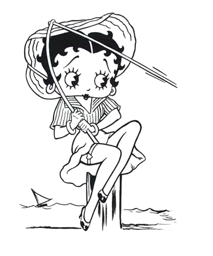 Free printable betty boop coloring pages for kids