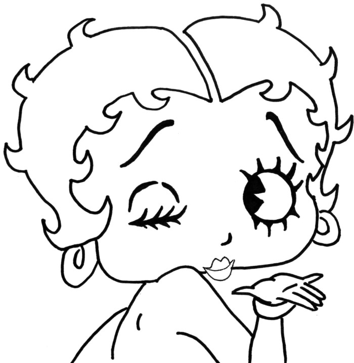 Printable betty boop coloring pages