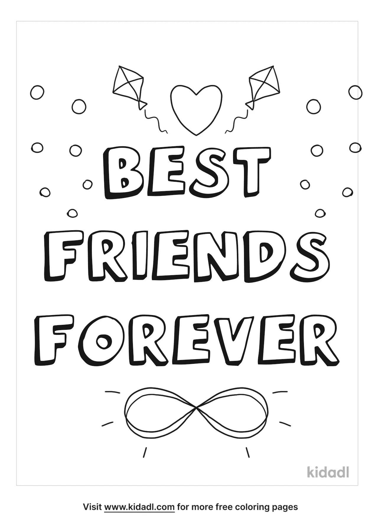 Free best friends forever coloring page coloring page printables