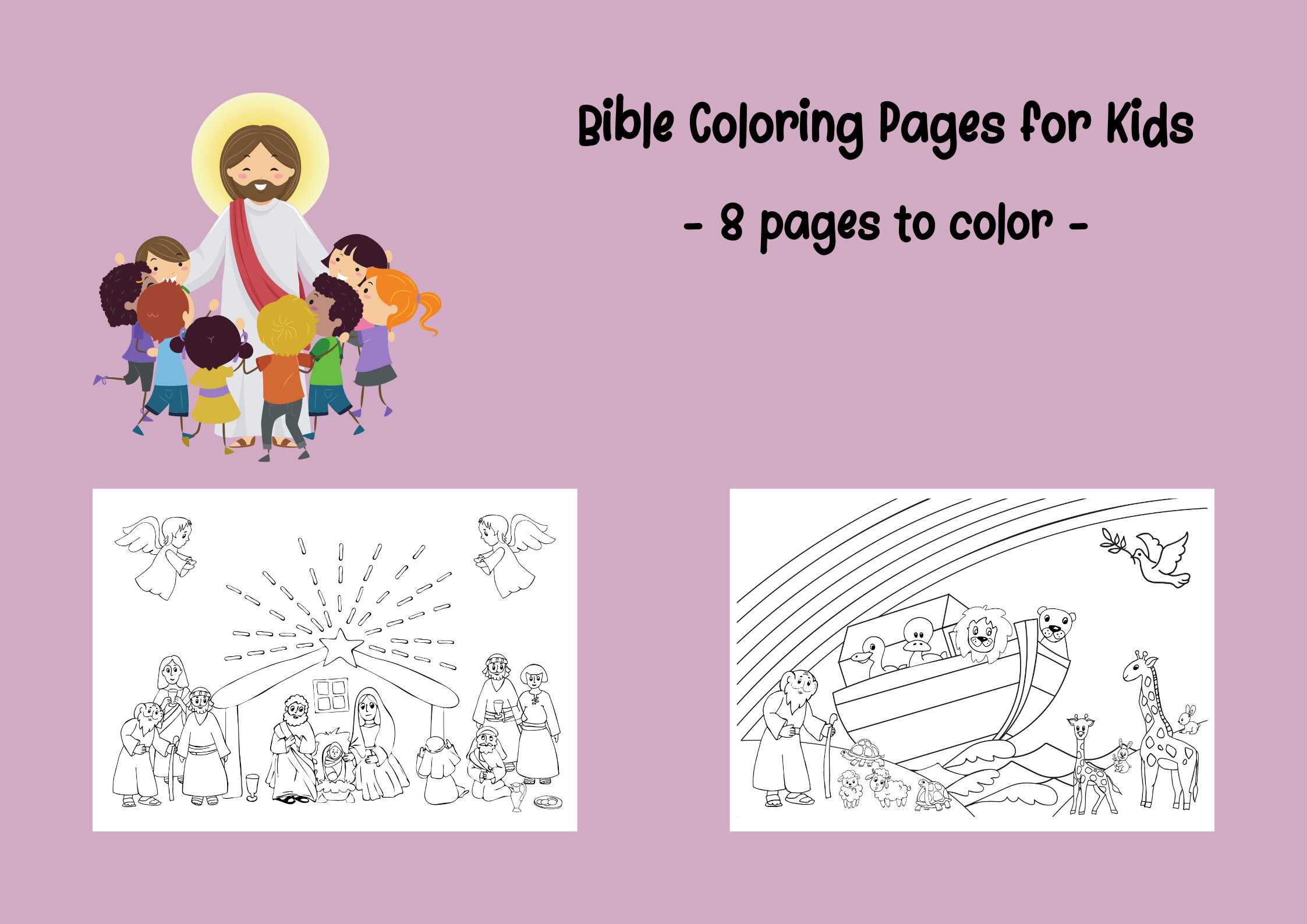 Bible coloring pages for kids boys and girls printable christian coloring pages