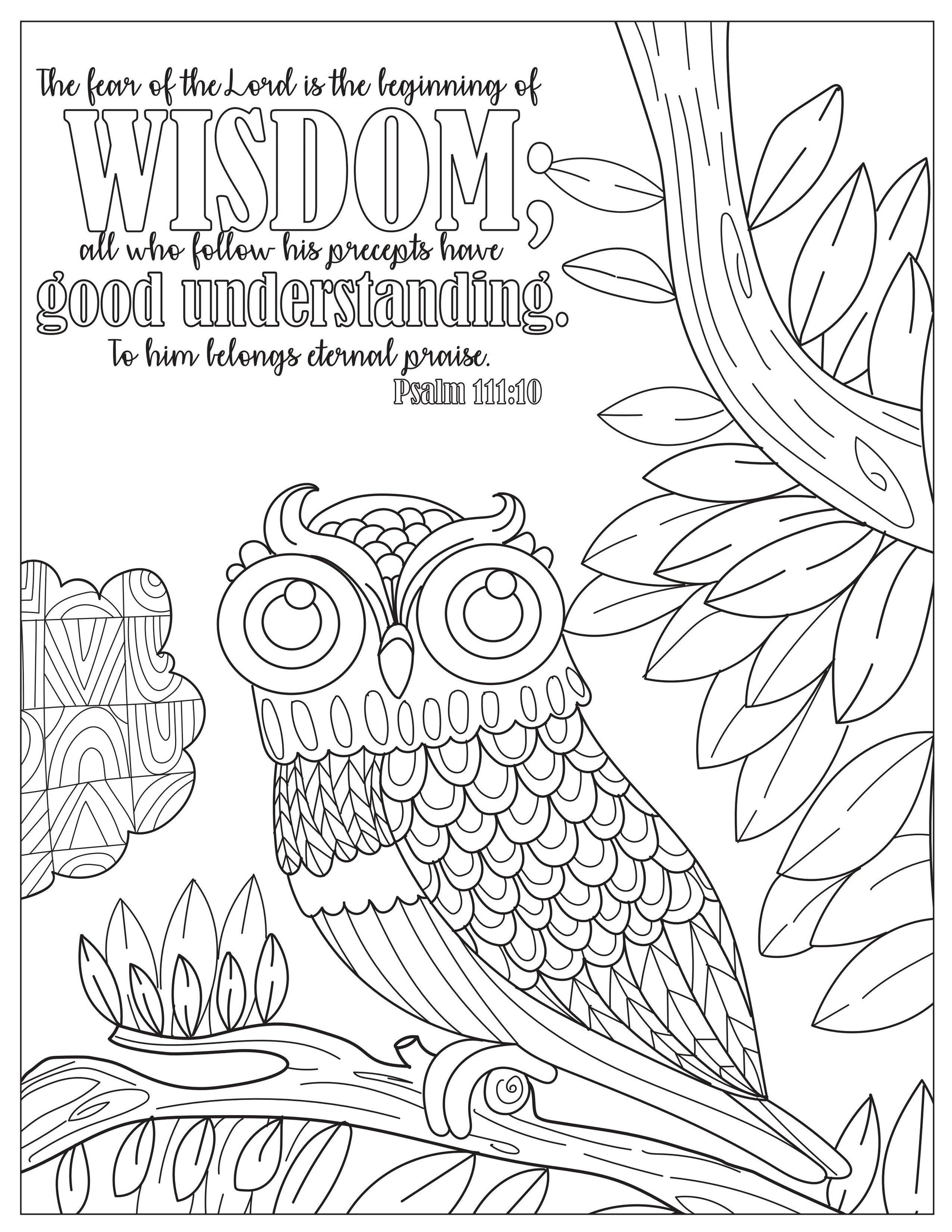 Book of psalms page bible coloring book download only