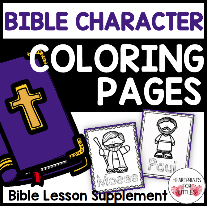 Bible character coloring pages bible coloring pages homeschool printable sunday school activity made by teachers