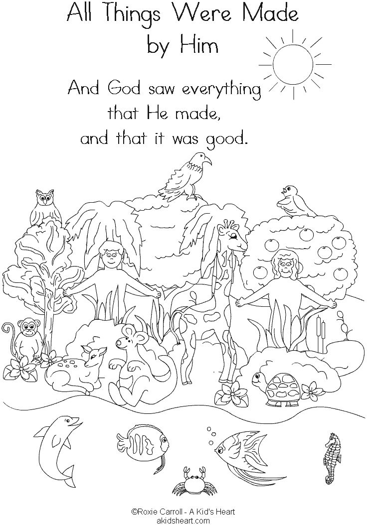 Bible creation coloring pages printable bible coloring pages creation coloring pages sunday school coloring pages