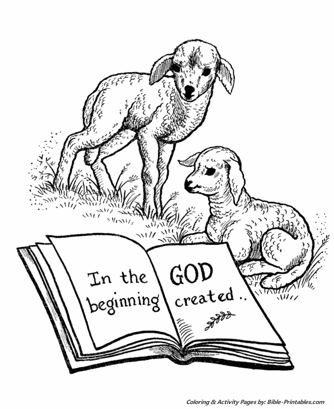 Bible creation story coloring pages