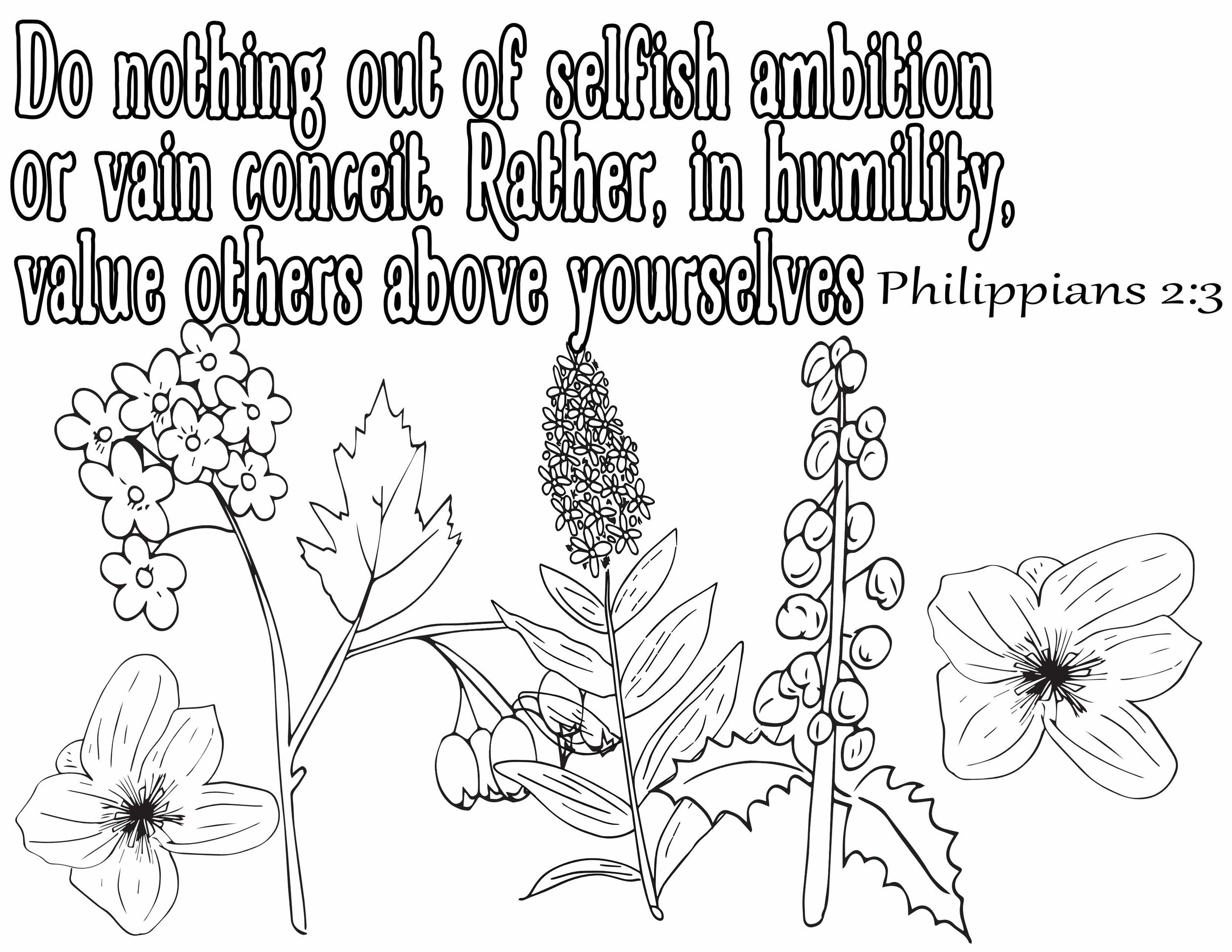 Free philippians scripture coloring pages