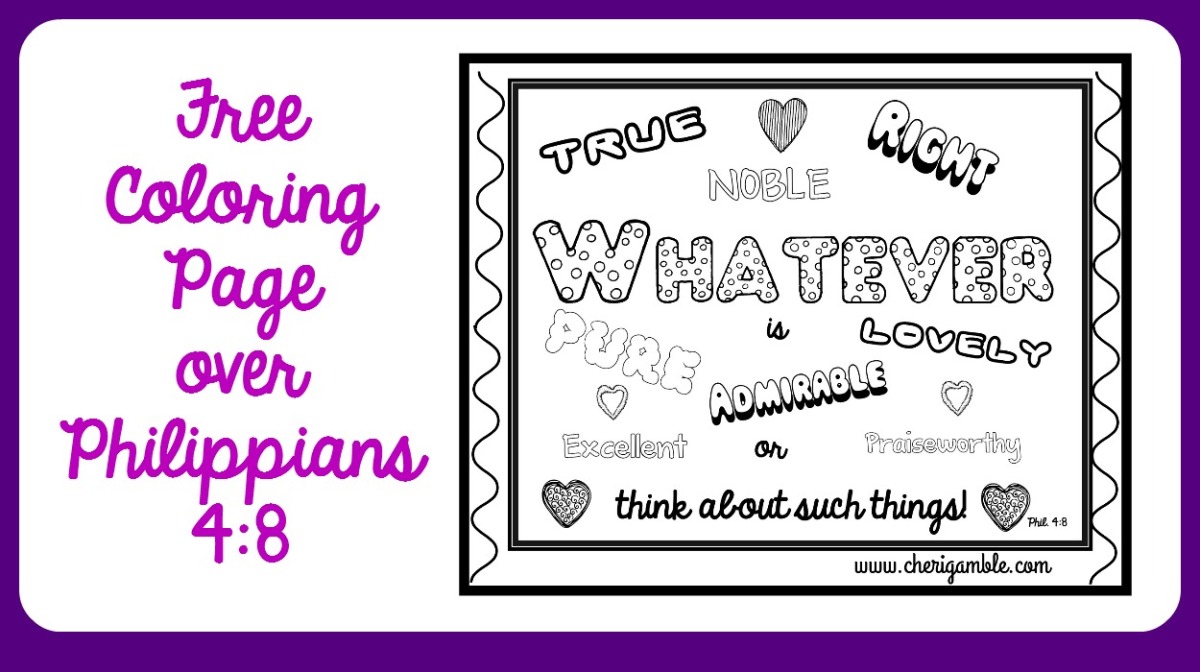 Philippians coloring page â cheri gamble