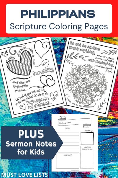 Scripture coloring pages philippians