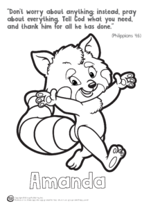 Free download philippians amanda the red panda coloring page