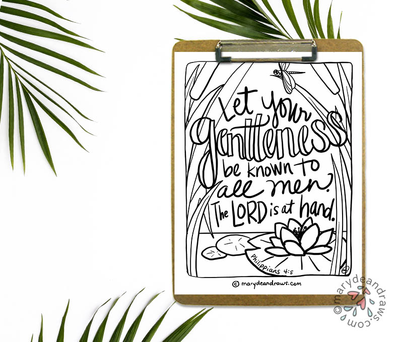 Hate old lies and the gentleness of jesus philippians coloring page