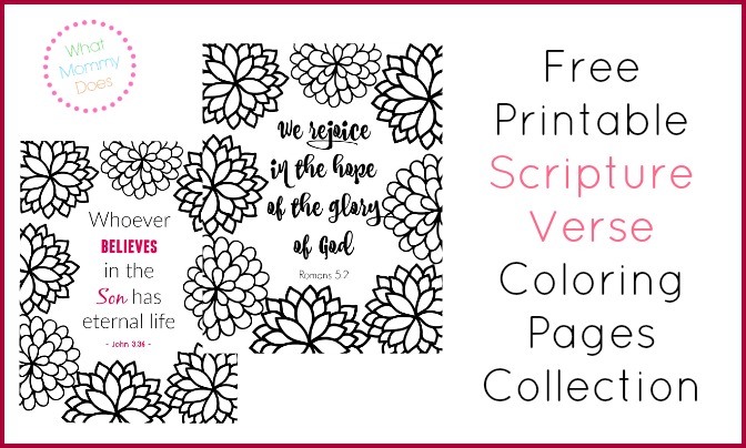 Free printable scripture verse coloring pages