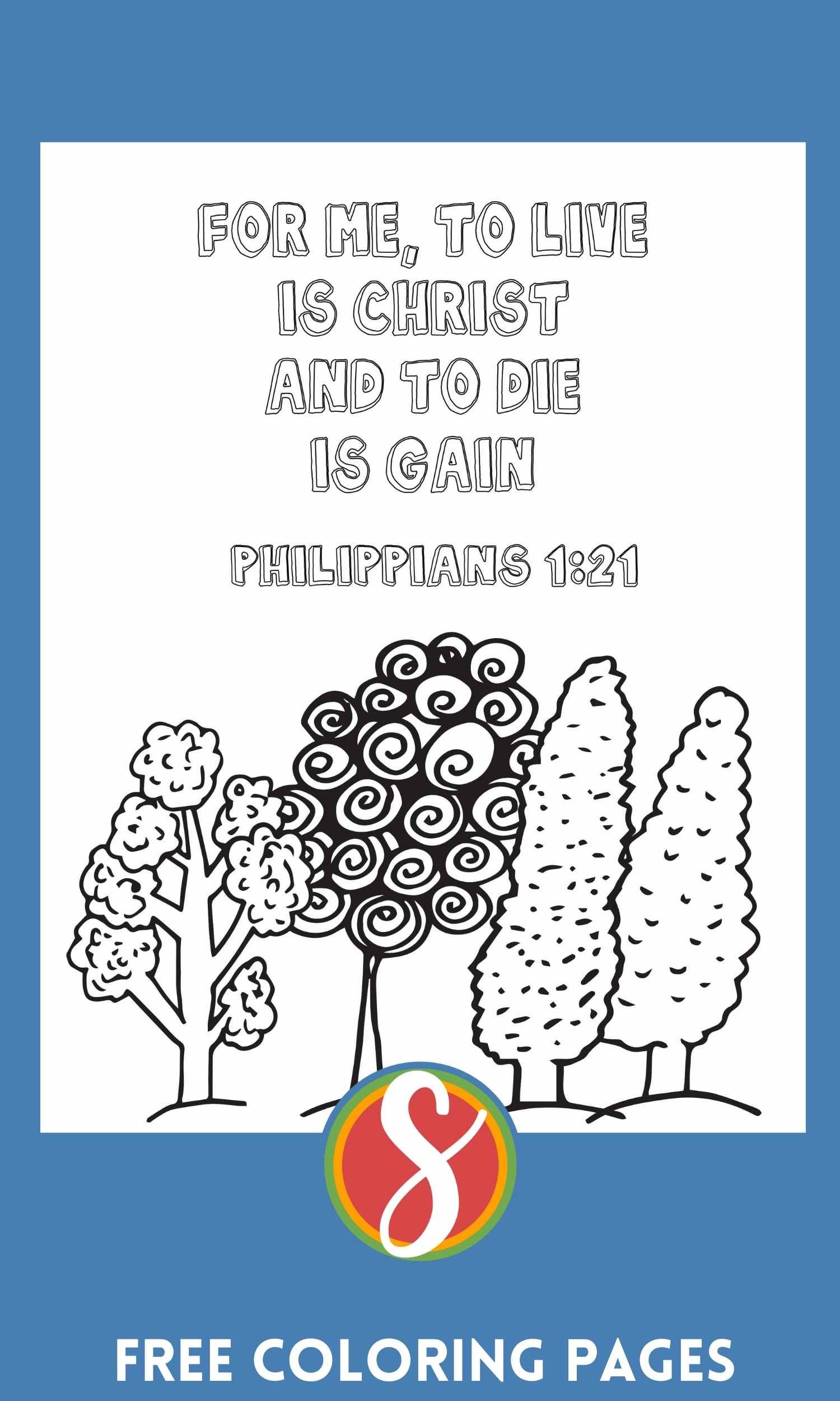 Free philippians scripture coloring pages