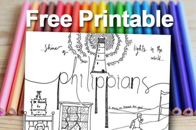 Free printable philippians coloring page