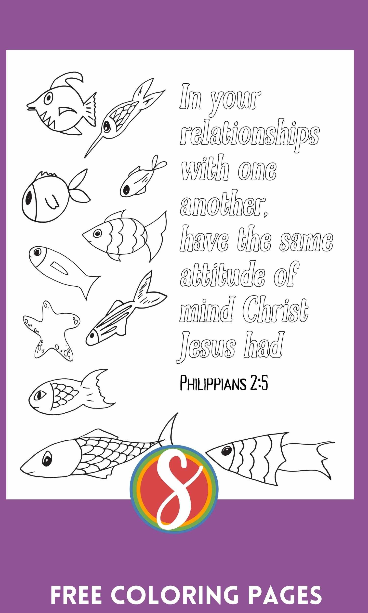 Free philippians scripture coloring pages