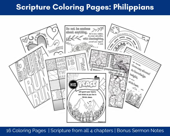 Scripture coloring pages philippians