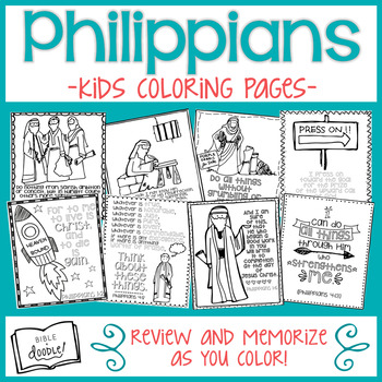 Philippians kids coloring pages by kristen he with bible and doodle