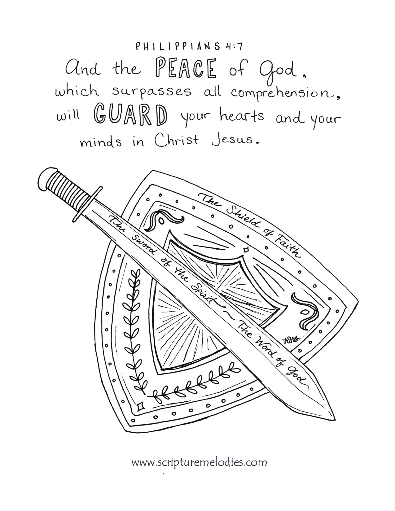 Coloring pages â scripture melodies