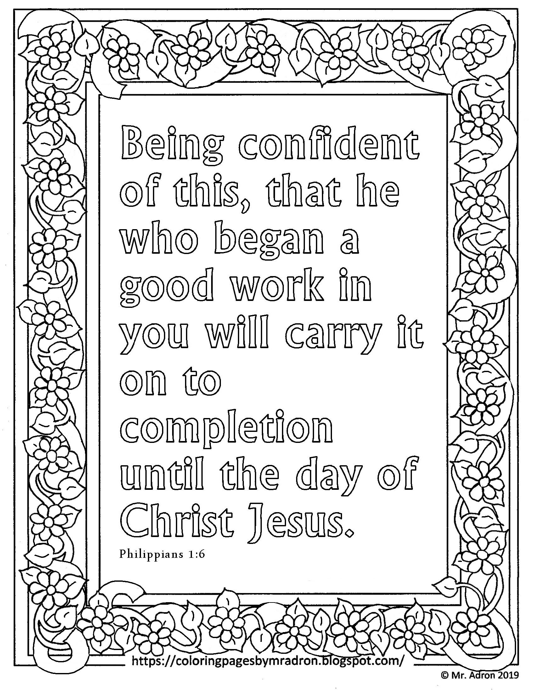 Free philippians print and color page coloring book quotes bible coloring pages bible verse coloring