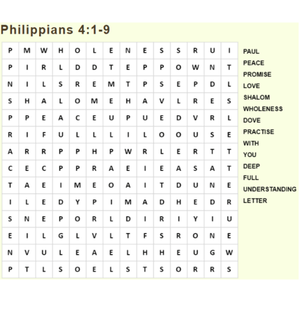 Philippians word search coloring page free printable coloring pages