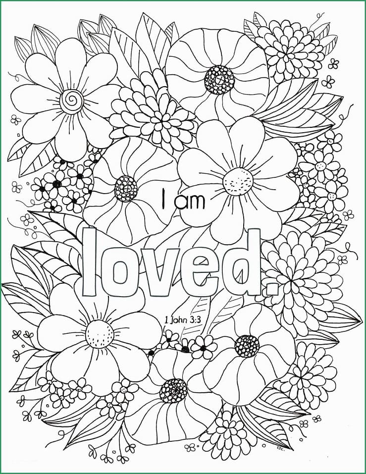 Bible verse i am loved coloring page