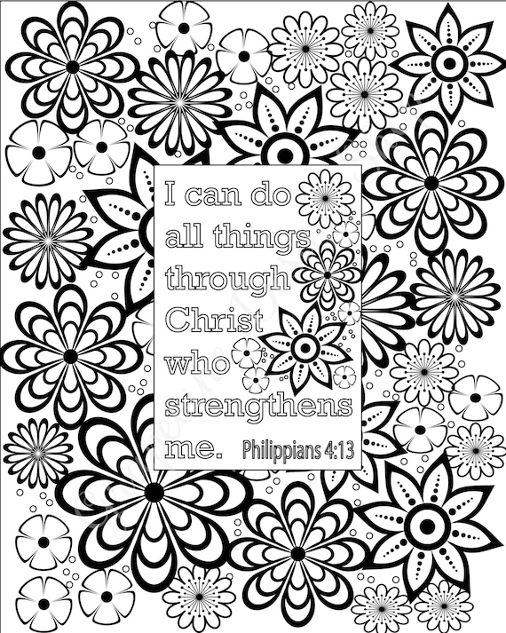 Flower coloring pages bible verse coloring sheets set of instant printable scripture coloring sheets kid or adult coloring sheets