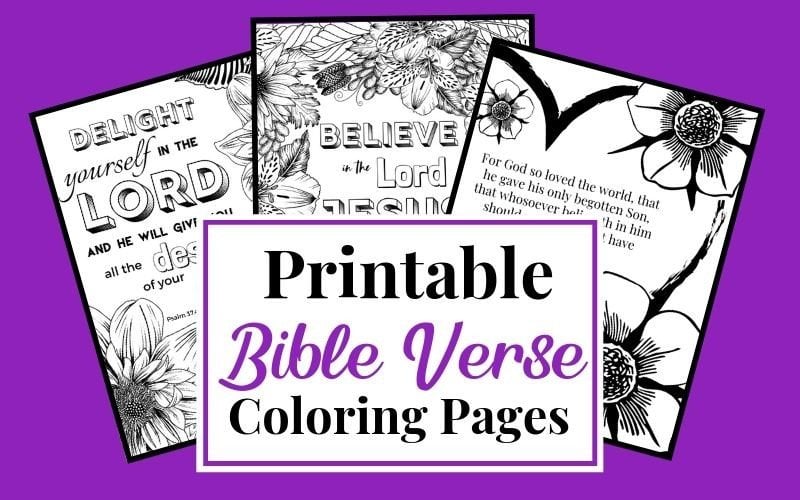 Free printable bible verse coloring pages